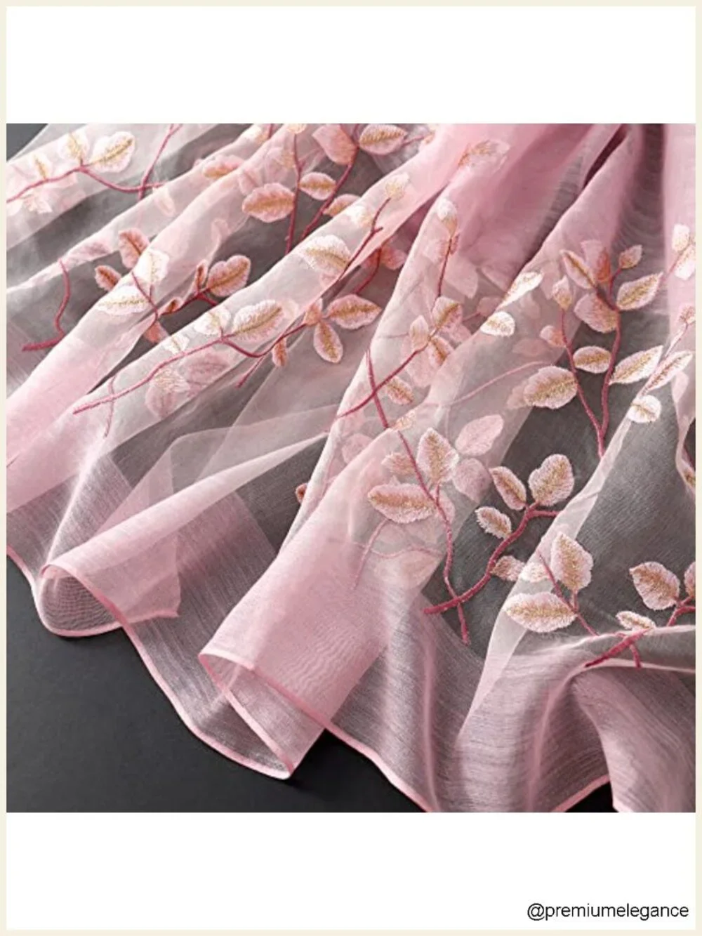 Silk & Wool Embroidered Scarf Shawl Wrap Evening Dress Long & Large